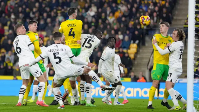 Shane Duffy scores for Norwich