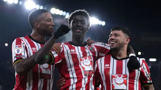 Sheffield United celebrate scoring