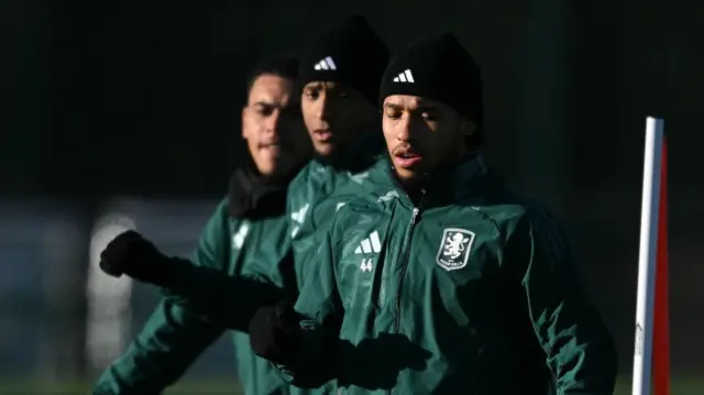 Villa players in training