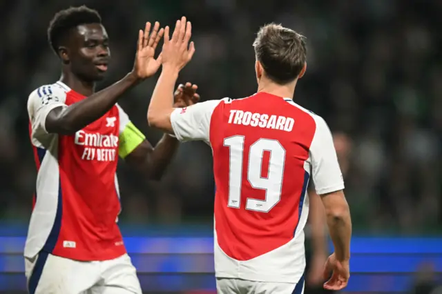 Leandro Trossard and Bukayo Saka