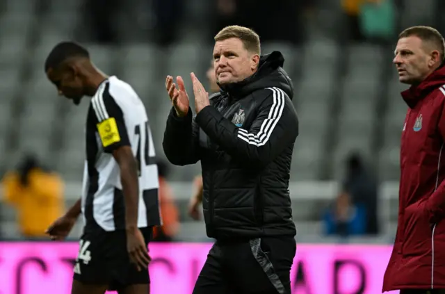 Eddie Howe claps Newcastle's fans after losing to West Ham