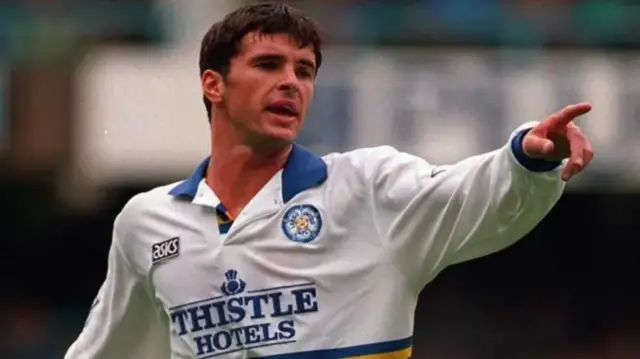 Gary Speed in action for Leeds