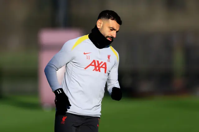 Salah in Liverpool training