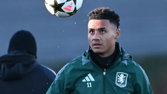 Ollie Watkins takes part in a training session