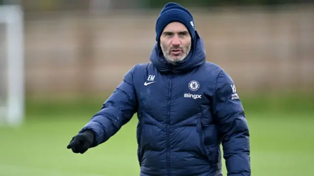 Head Coach Enzo Maresca of Chelsea during a training session