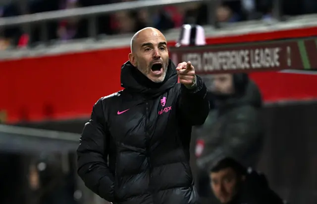 Enzo Maresca, Manager of Chelsea, gestures