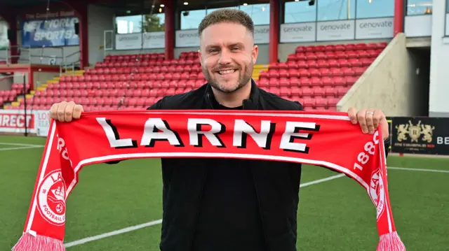 Matthew Rooney was unveiled as the new Larne manager eariler this week