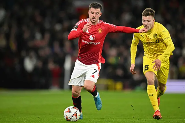 Mason Mount (L) vies with Fredrik Andre Bjorkan