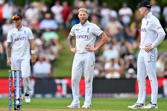 Ben Stokes shows frustration