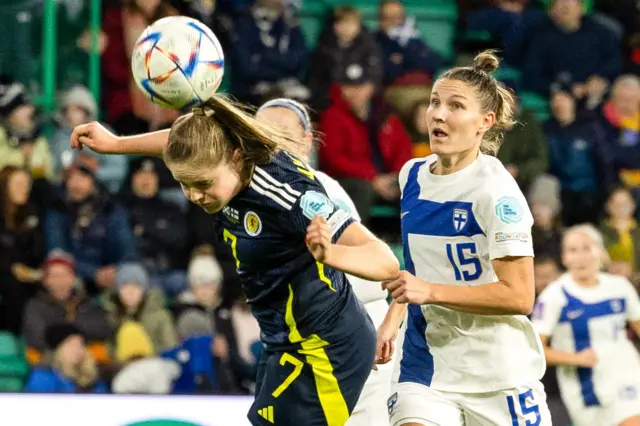 Emma Watson playing for Scotland against Finland