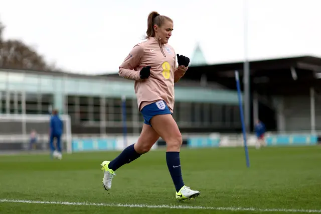 Georgia Stanway in training with England