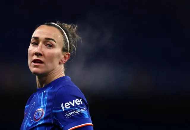 Lucy Bronze playing for Chelsea