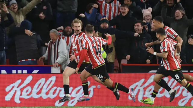 Sheffield United celebrate scoring