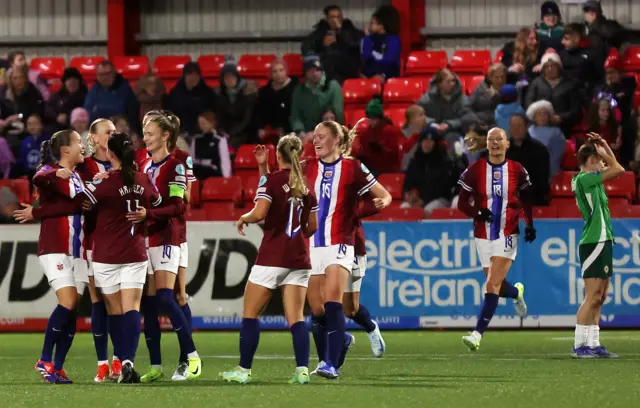 Norway celebrate goal