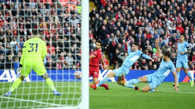 Mo Salah scores against Man City