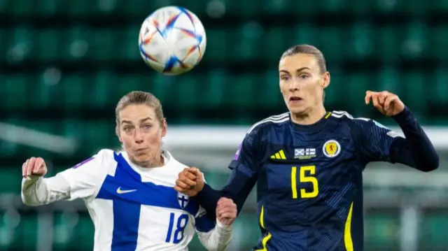 Finland's Linda Sallstrom and Scotland's Jenna Clark