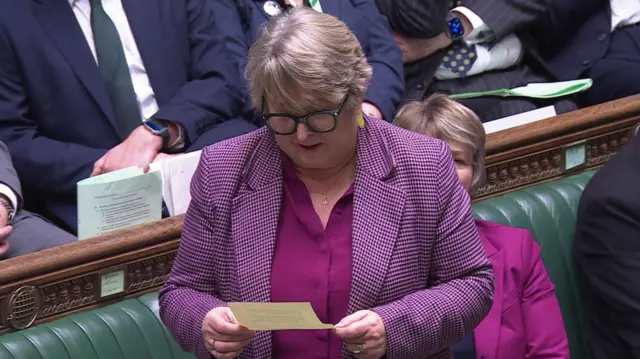 Christine Jardine reads from her notes as she speaks in the Commons