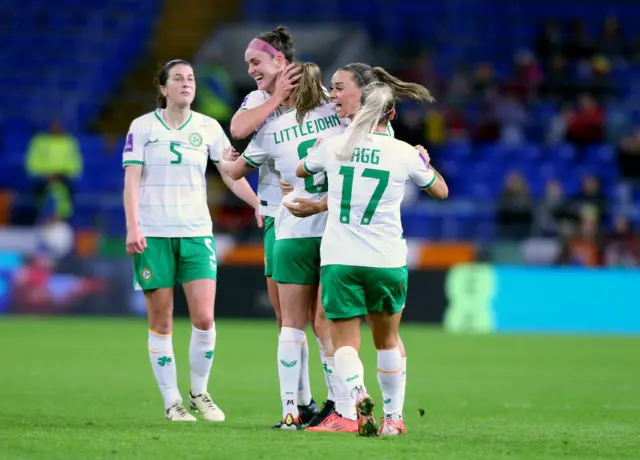 Republic of Ireland celebrate their equaliser