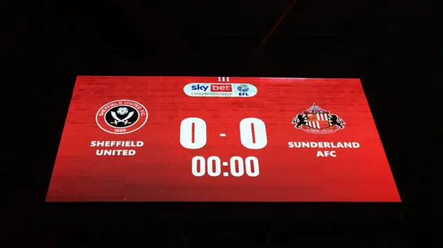 The Bramall Lane scoreboard