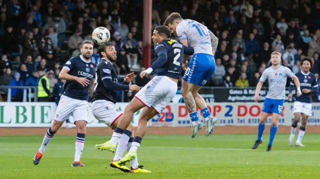 Matty Kennedy scores for Kilmarnock against Dundee