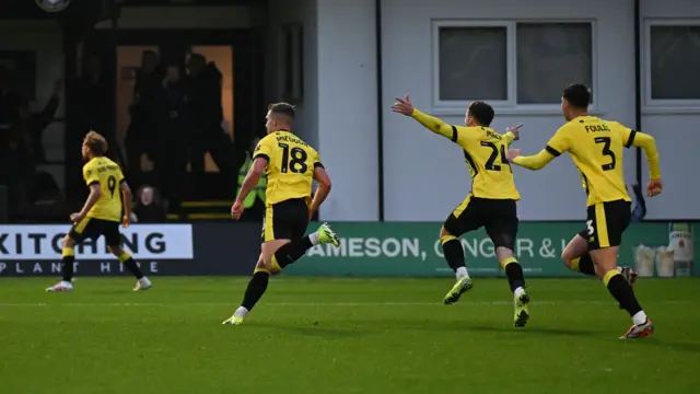 Harrogate celebrate goal