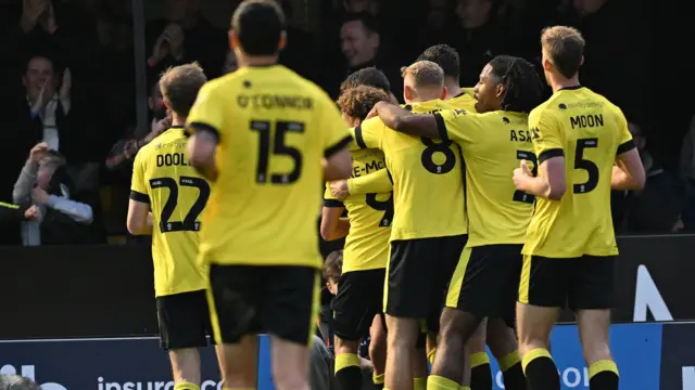 Harrogate celebrate goal