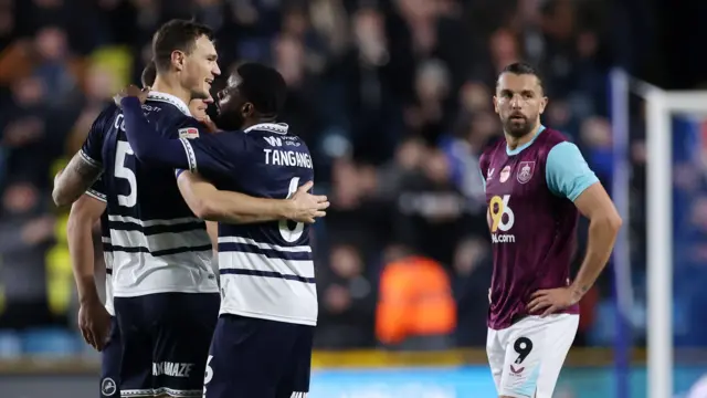 Milwall celebrate against Burnley