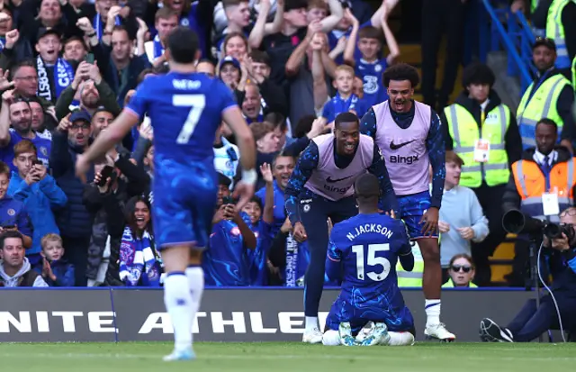 Nicolas Jackson of Chelsea celebrates