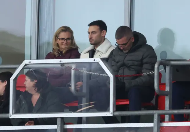 England boss Wiegman sat in the stands at LSV