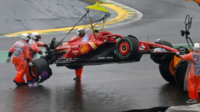 Stewards remove carlos sainz' car