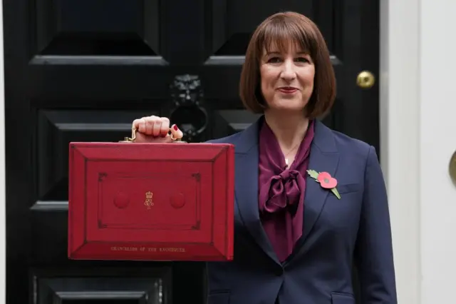 Chancellor of the Exchequer Rachel Reeves poses outside 11 Downing Street, London,