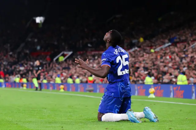 Moises Caicedo of Chelsea celebrates