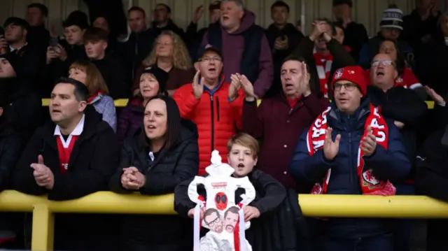 Wrexham fans at Harrogate