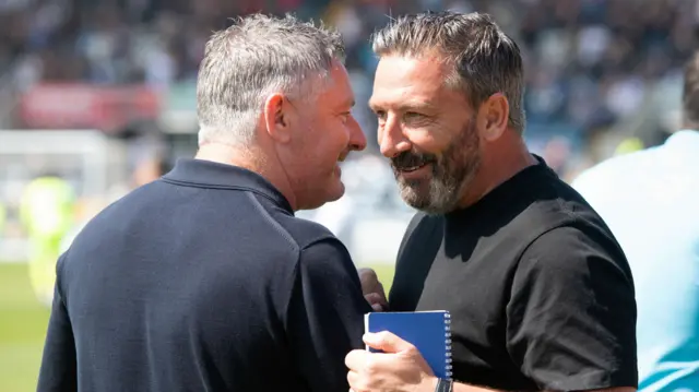 Dundee manager Tony Docherty and Kilmarnock counterpart Derek McInnes