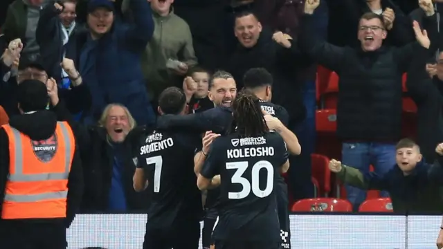 Burnley celebrate