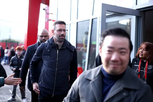 Newly appointed Leicester City Manager Ruud van Nistelrooy arrives