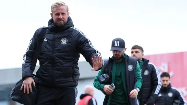 Celtic's Kasper Schmeichel arrives