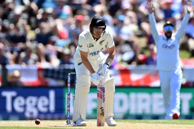Nathan Smith trapped lbw