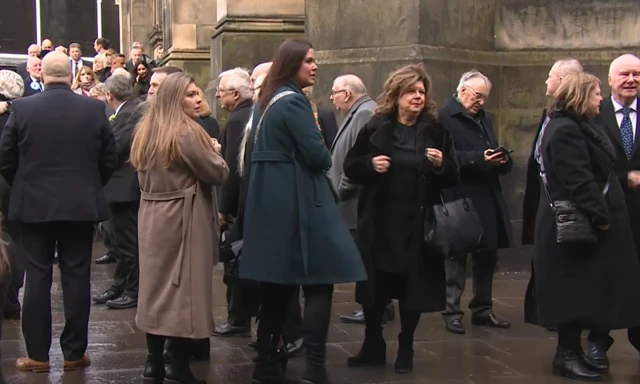 crowd outside cathedral