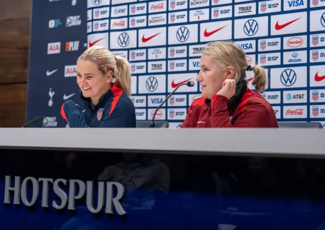 Lindsey Horan and Emma Hayes