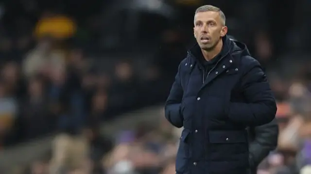 Wolverhampton Wanderers manager Gary O'Neil looks on.