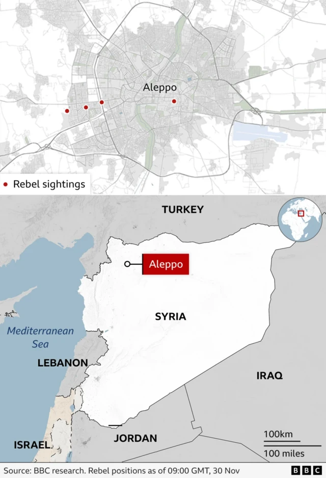 A map of the Middle East shows Syria