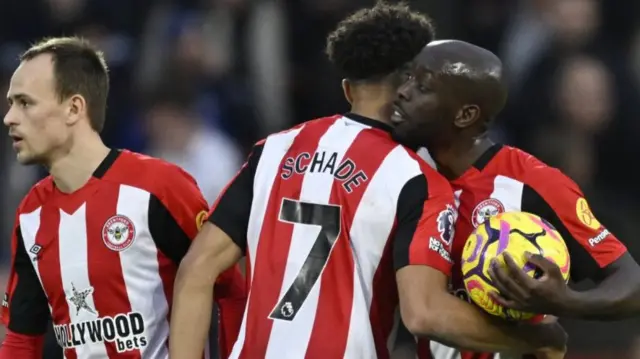 Brentford's Yoane Wissa celebrates