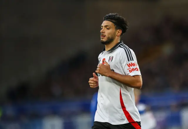 Fulham's Raul Jimenez in action