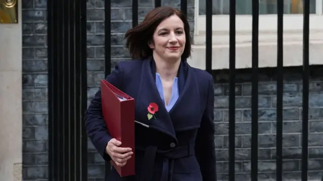 A file photo of Education Secretary Bridget Phillipson walking in Downing Street holding a red folder