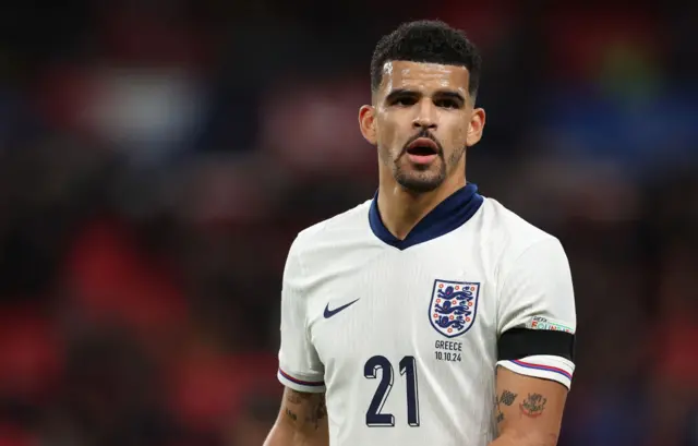 Dominic Solanke playing for England