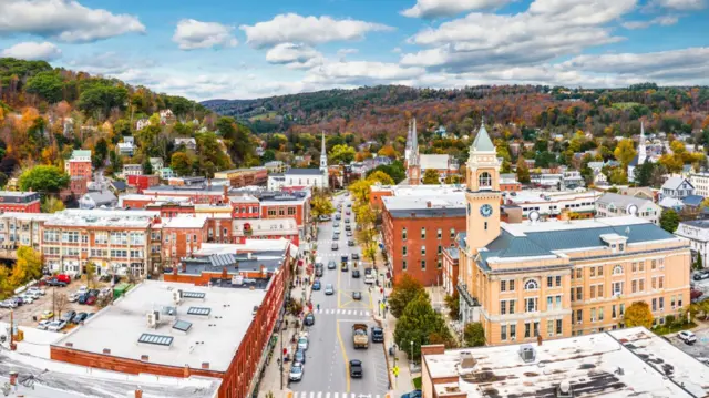 Ariel view of Montpelier, Vermont