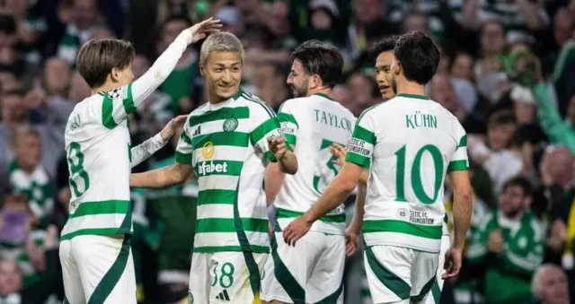 Celtic celebrate a goal