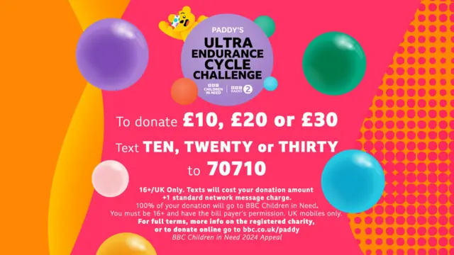 For full details, more info on the registered charity, or to donate online go to bbc.co.uk/paddy