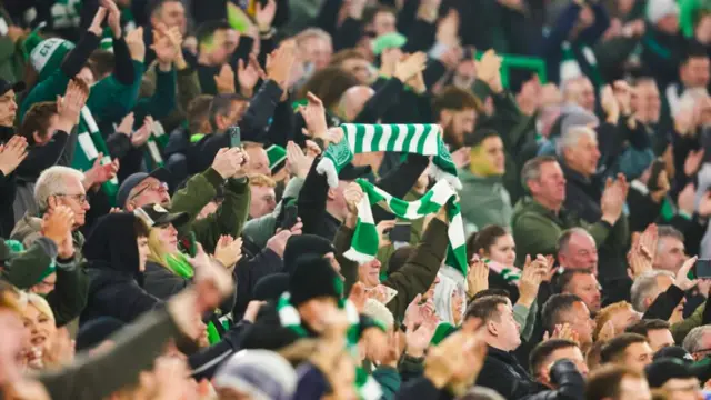 Celtic fans celebrate